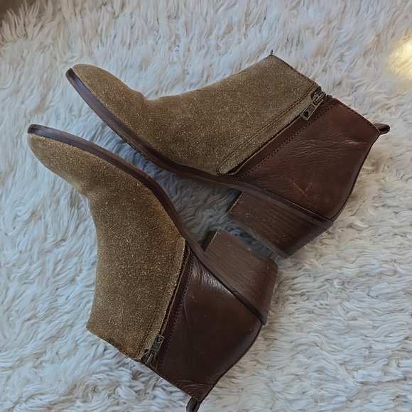 Madewell Cait Distressed Suede/ Leather Ankle Bootie US 7 - Picture 5 of 13